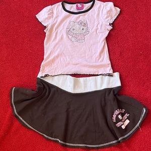 Hello kitty baby tee with bedazzled graphic